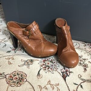 BCBGgeneration luggage color high heel clogs. Size 9